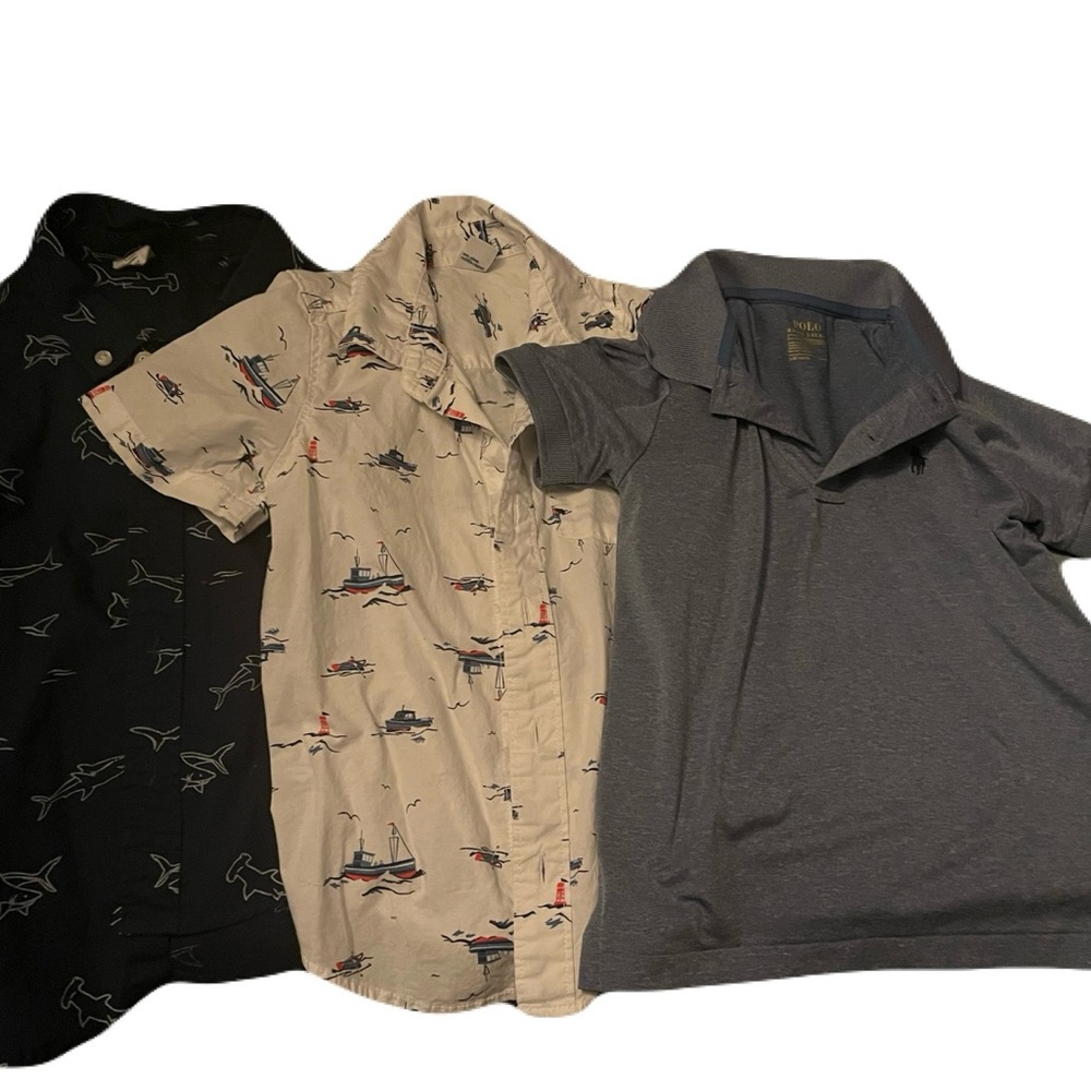 Stylish Men's Shirt Collection - Black, Cream, and Gray